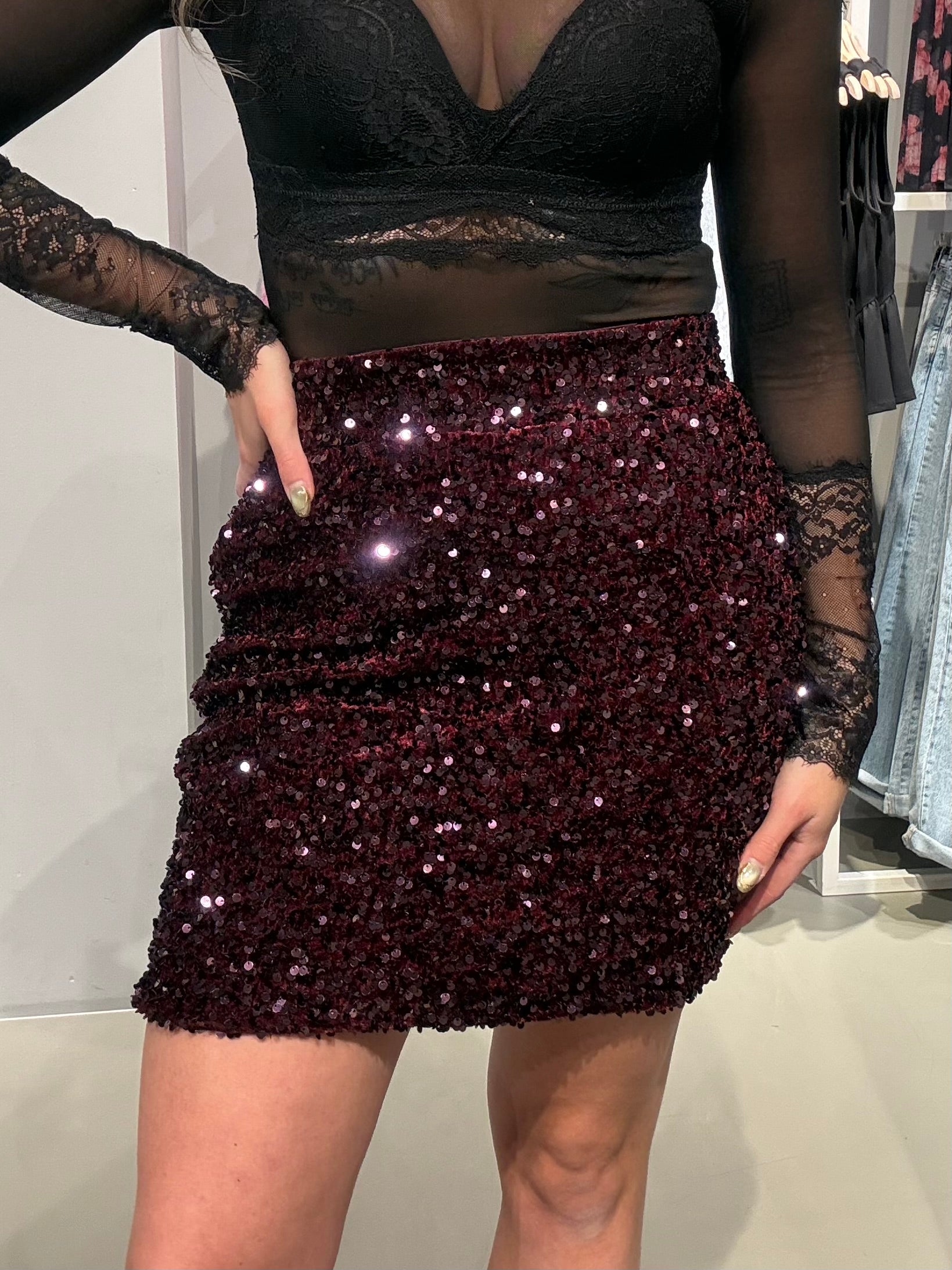 VIFAITH Mini Skirt - Fig